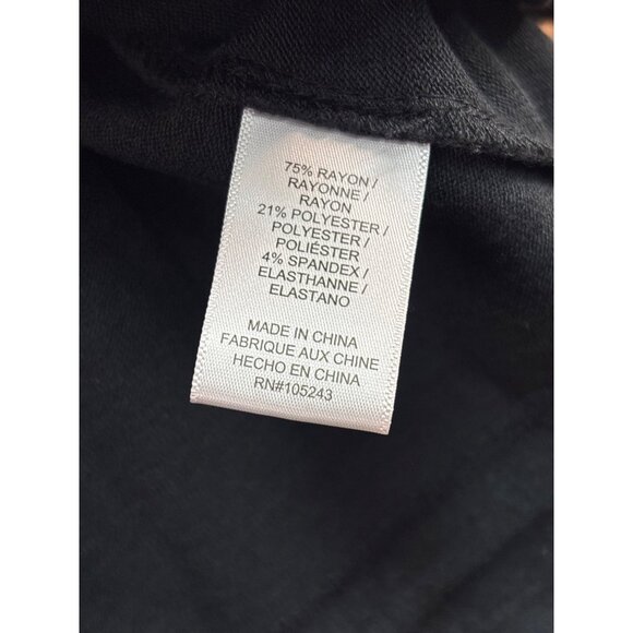 Bobeau Womens Cowl Neck Long Sleeve Top L Rayon/Polyester Black - Picture 4 of 6